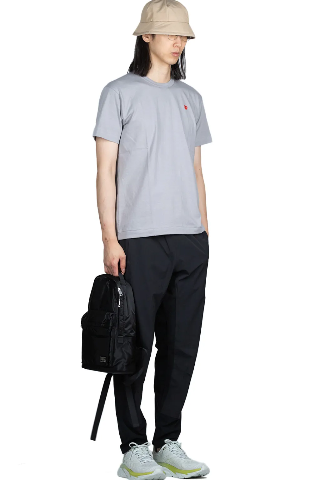 Sale Comme Des Garcons Play Small Red Heart T-Shirt - Grey