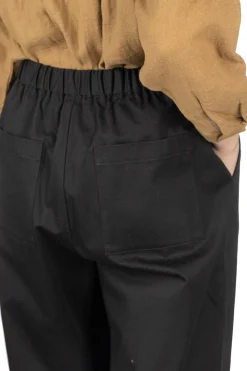 Sale Nachukara Soft Chino Tuck Pants - Black - Black