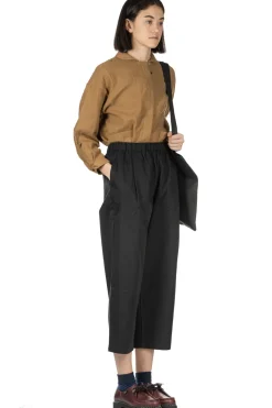 Sale Nachukara Soft Chino Tuck Pants - Black - Black