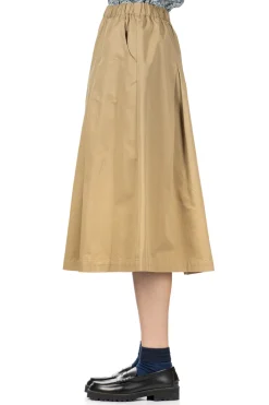 Sale Nachukara Soft Chino Tuck Skirt - Beige