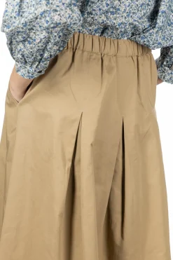 Sale Nachukara Soft Chino Tuck Skirt - Beige
