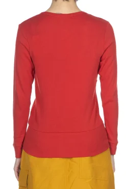 Best NARU Soft Cotton Frais Stitch Cardigan - Red