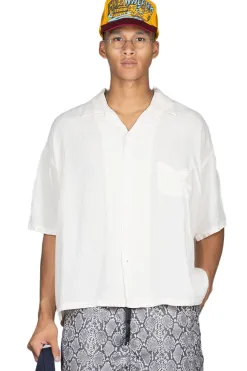 Best Kapital Soft Linen Open Collar BIG Shirt - Natural