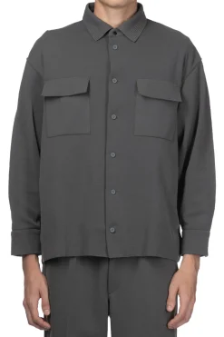 Clearance CFCL Soft Milan Rib Shirt - Iron Grey