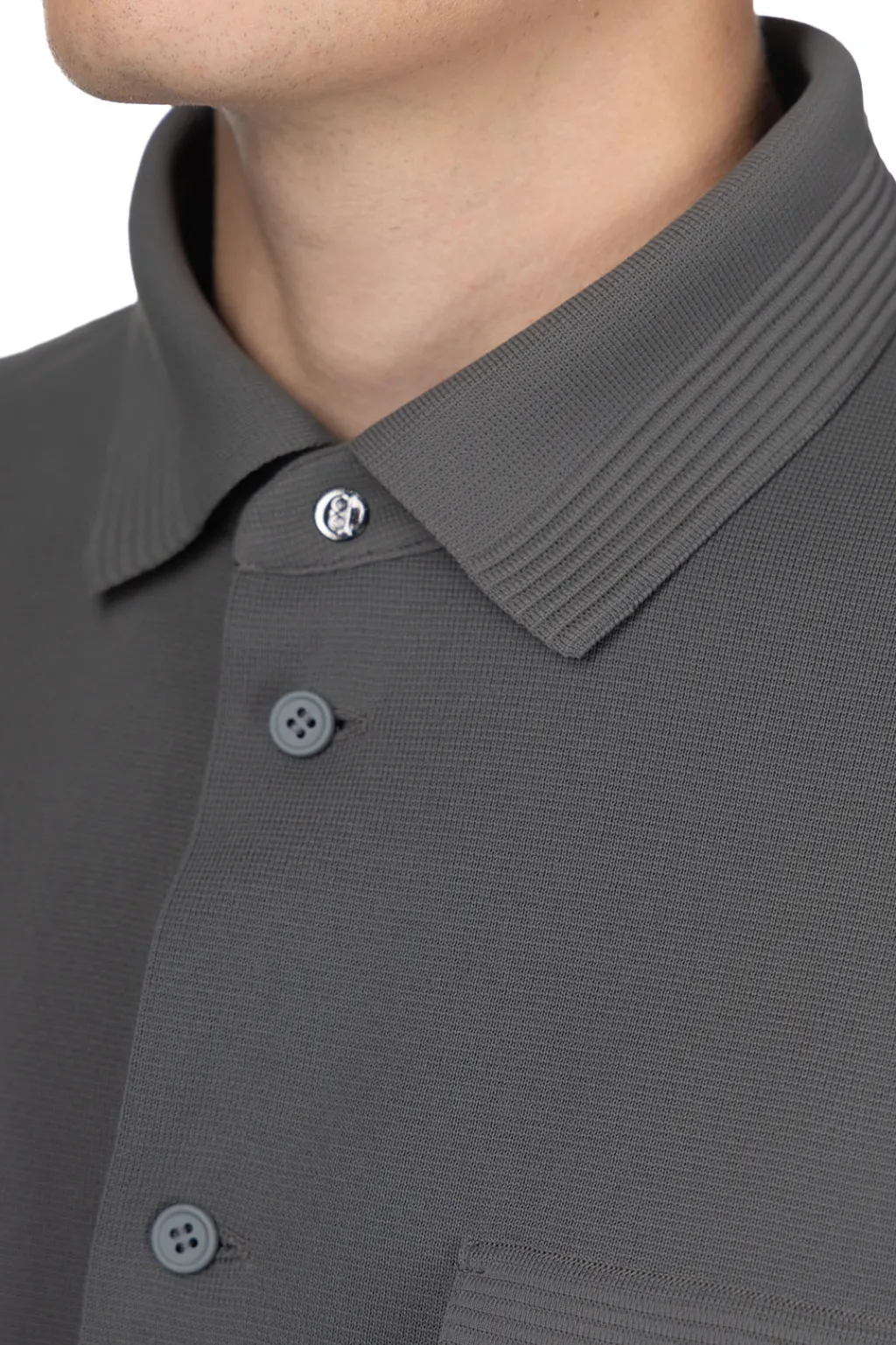 Clearance CFCL Soft Milan Rib Shirt - Iron Grey