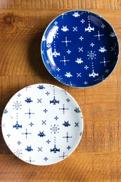 Best Tokyo Pixel Space Invaders Plate in Blue or White