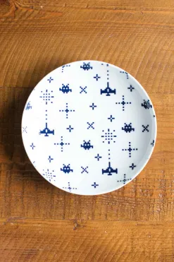 Best Tokyo Pixel Space Invaders Plate in Blue or White