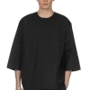 Clearance LEMAIRE SS Henley Top - Creamy Caviar