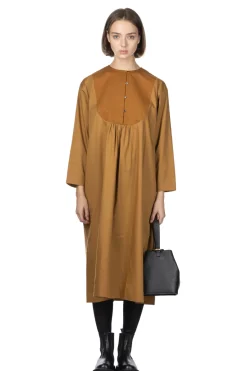Outlet Nachukara Stitch Dobby Docking Dress - Beige