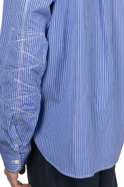 New Junya Watanabe MAN Stitch Stripe Shirt - Blue