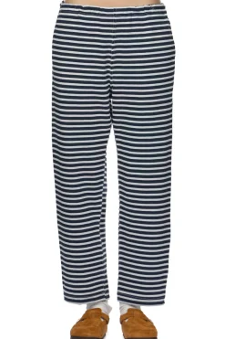 Discount Engineered Garments STK Pant - Navy White PC Stripe