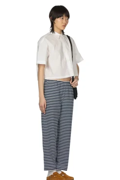 Discount Engineered Garments STK Pant - Navy White PC Stripe