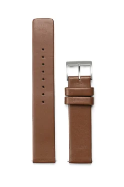 Online sazare Strap - Silver Honing - Brown Cow Leather