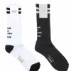 Clearance Comme Des Garcons Homme Stripe Cotton Mix Logo Socks with - 2 Colors