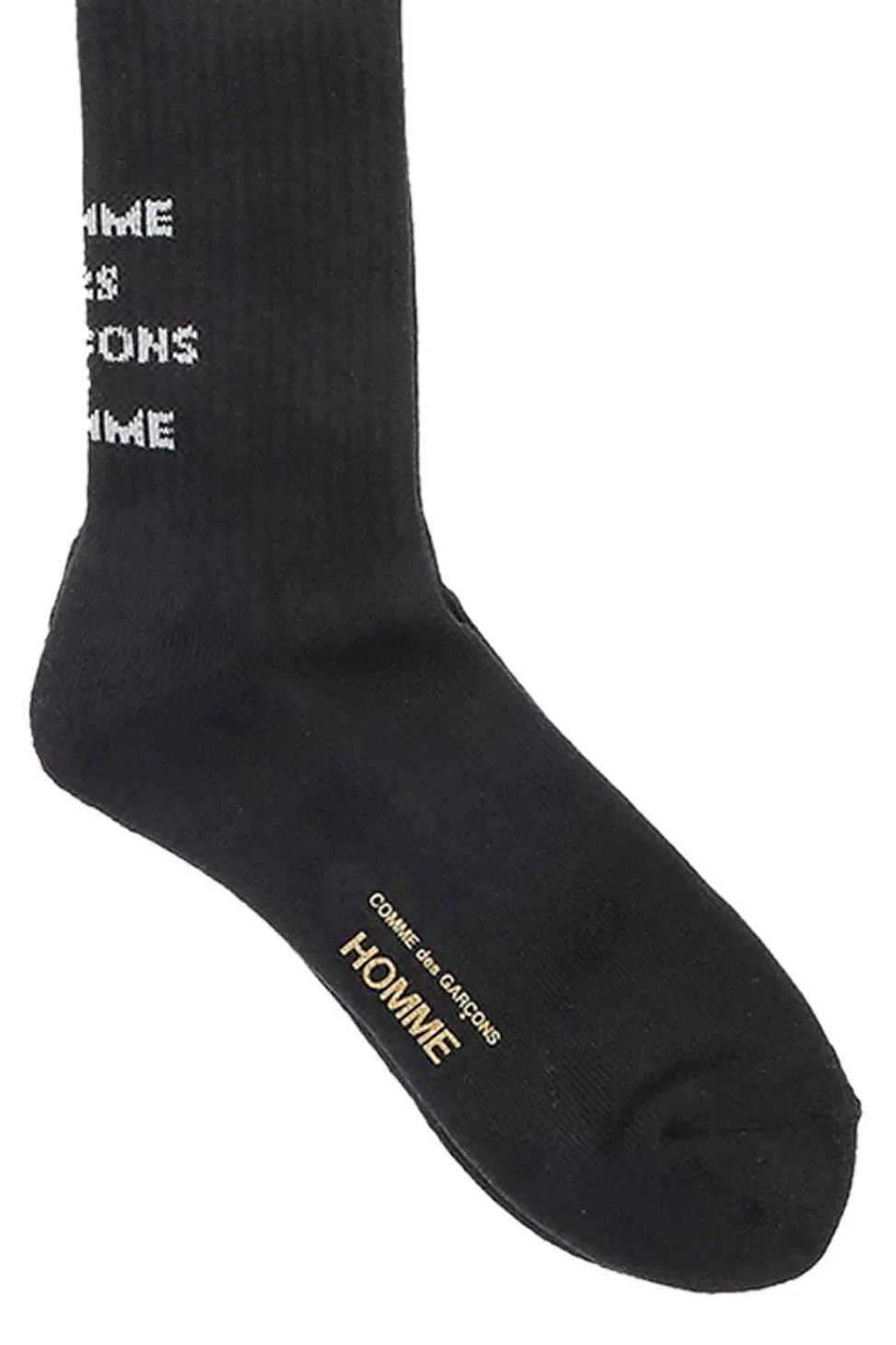 Clearance Comme Des Garcons Homme Stripe Cotton Mix Logo Socks with - 2 Colors