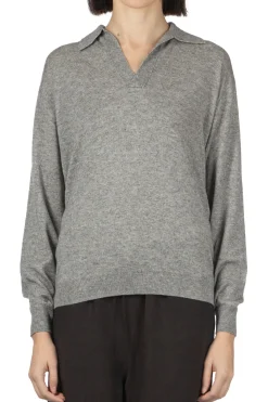 Hot AURALEE Super Fine Cashmere Silk Knit Skipper Polo