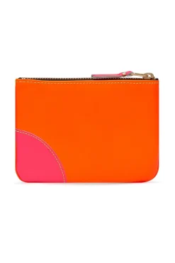 Fashion Comme Des Garcons Wallets Super Fluo Zip Pouch - Yellow Light Orange