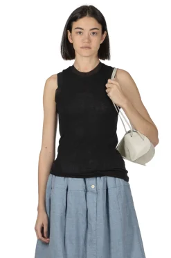 Online AURALEE Super High Gauge Sheer Rib Tank Top - Black