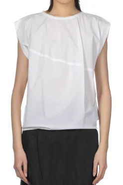 Best YLEVE Suvin Cotton Typewriter Pullover Blouse - White