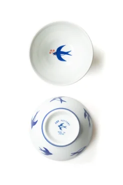 Hot Mino Pottery Swallow Rice Bowl - Set of 2