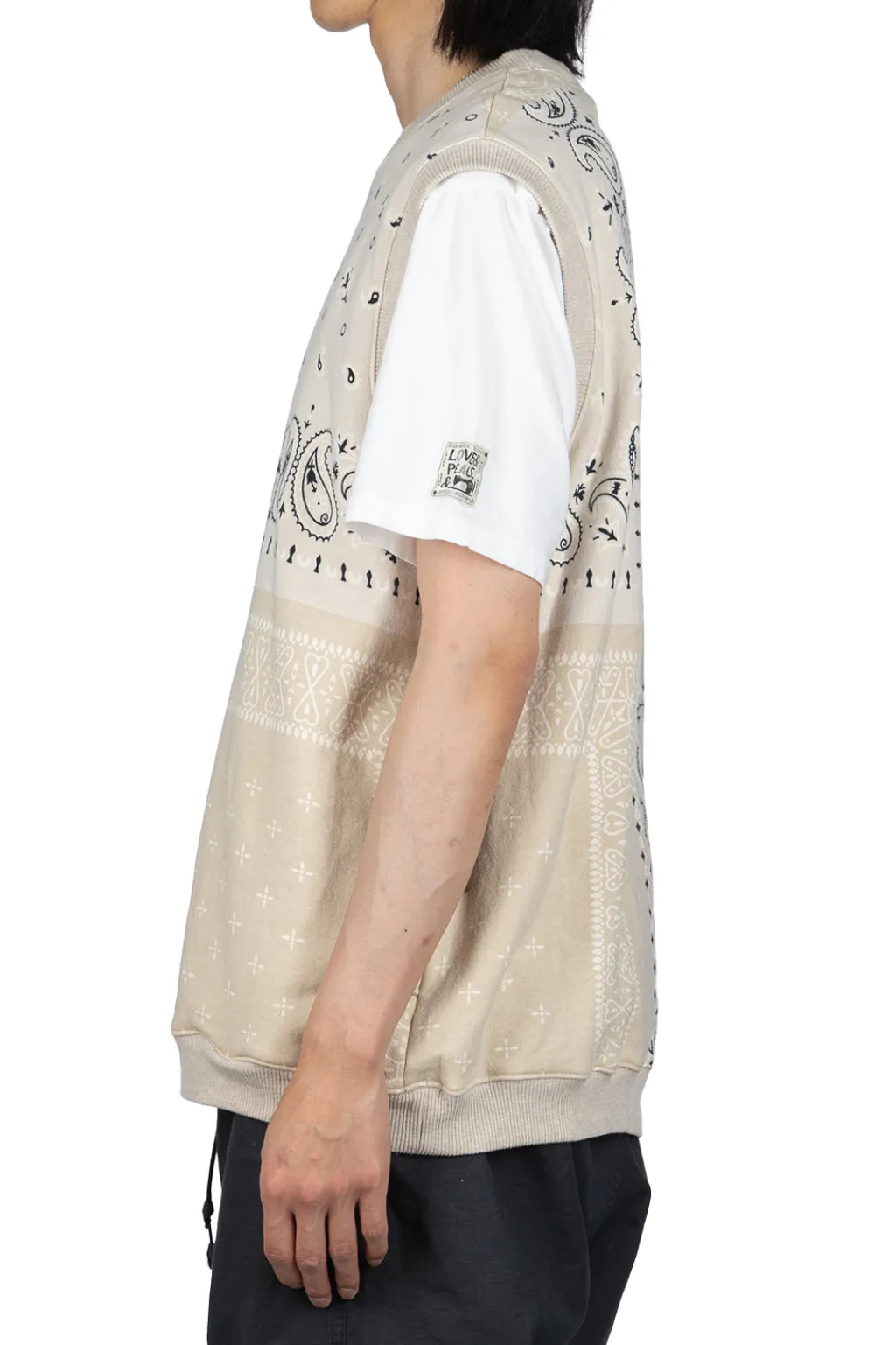 Online Kapital 30/-SWT Knit Bandana BIG Vest - Natural