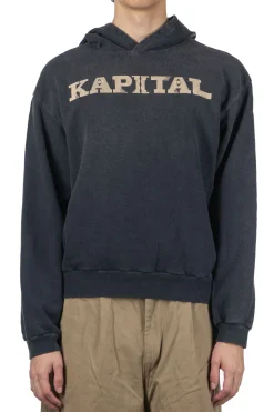 Clearance Kapital SWT Knit Hoodie (SPEAKEASY ) - Black