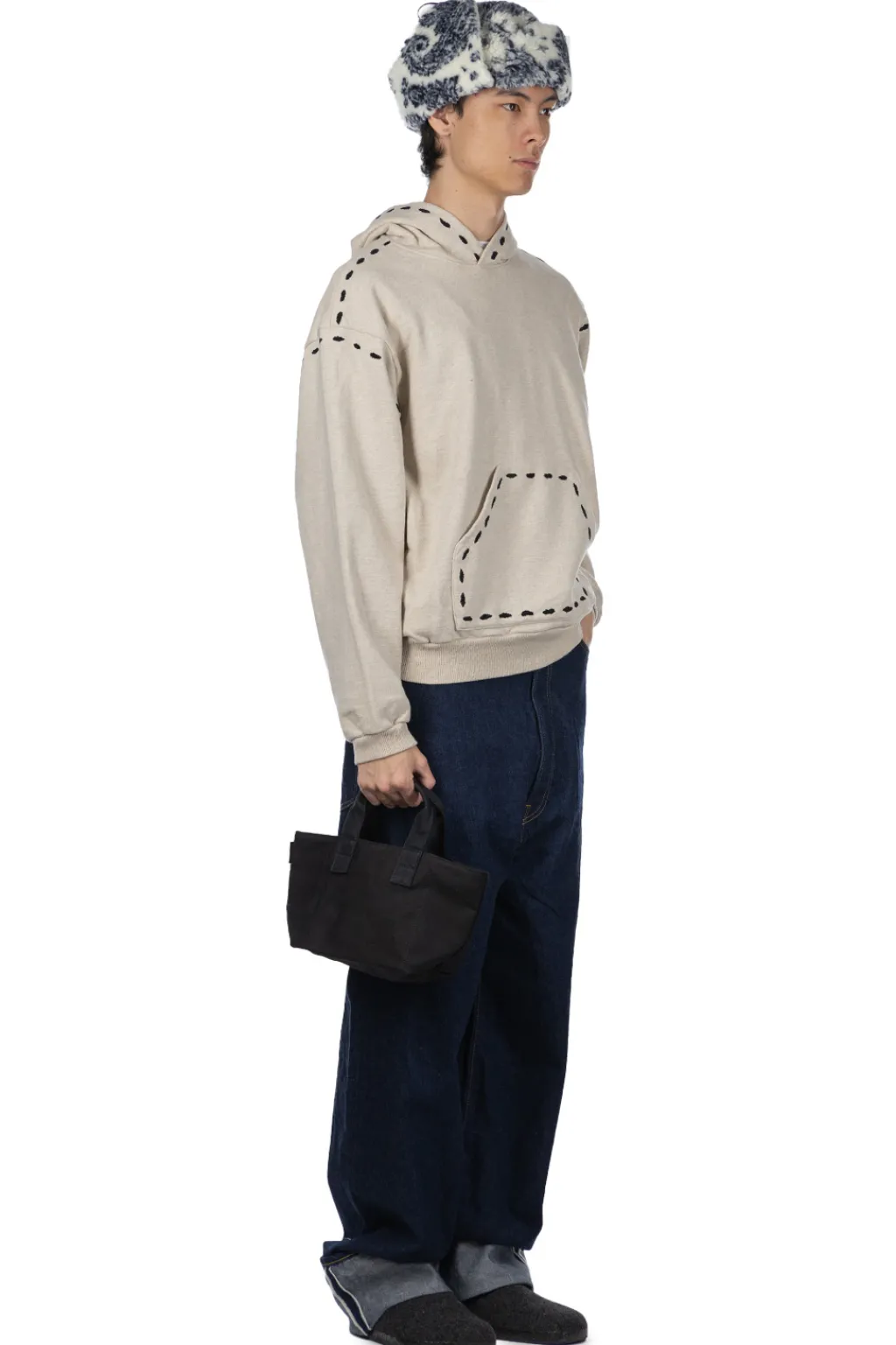 Fashion Kapital SWT Knit MARIONETTE Hoodie - Natural