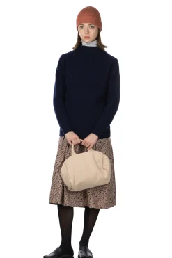 Best NARU Tasmanian Lamb Bottleneck Sweater - Navy