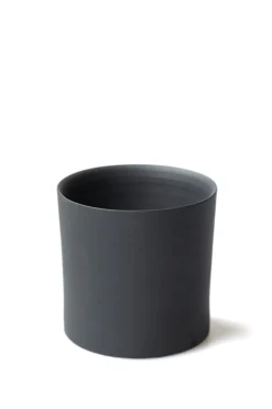 Outlet Nankei Pottery Tea Cup - Cylindrical - Black