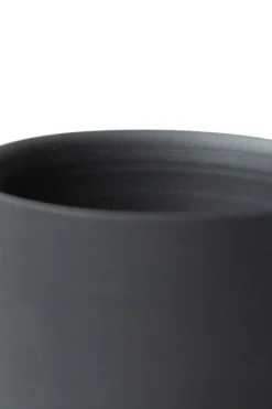 Outlet Nankei Pottery Tea Cup - Cylindrical - Black