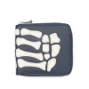 Fashion Kapital Thumb-Up Bone Band Zip Wallet - Navy