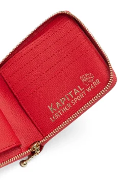 Fashion Kapital Thumb-Up Bone Band Zip Wallet - Red