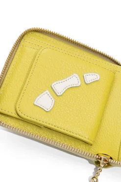 Hot Kapital Thumb-Up Bone Band Zip Wallet - Lime