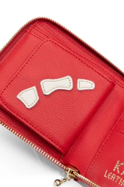 Fashion Kapital Thumb-Up Bone Band Zip Wallet - Red