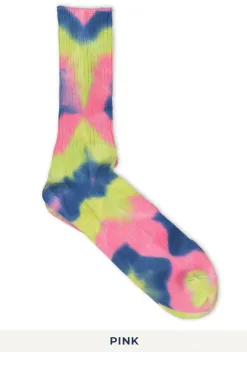Clearance Anonymous Ism Tie Dye Crew Socks in 4 Color Choices