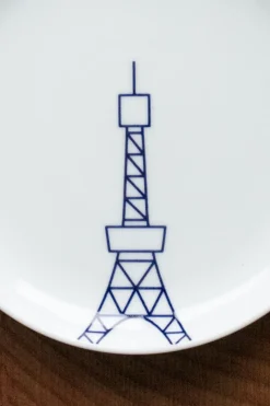 Best Kihara Porcelain Tokyo Icon Plate- Tokyo Tower
