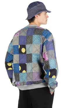 Clearance Kapital Top Fleece x PROFILE RAINBOWY Quilt 2-Tone BIG SWT - Grey