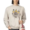 Outlet Kapital TOP SWT Knit Crew SWT (MONKEY AMIGOS) - Natural