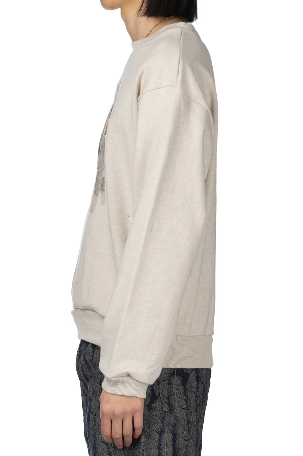 Outlet Kapital TOP SWT Knit Crew SWT (MONKEY AMIGOS) - Natural