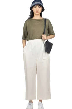 Sale Nofl Triple Washed Wide Pants - Ivory
