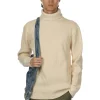 Sale Nigel Cabourn Turtleneck Waffle Sweatshirt - Ivory