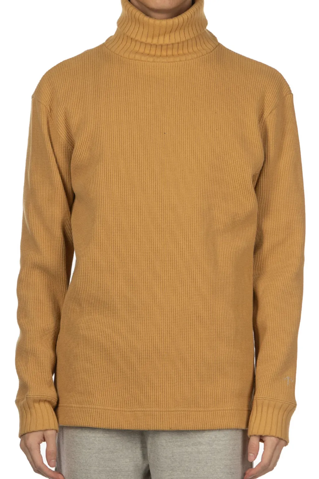 Online Nigel Cabourn Turtleneck Waffle Sweatshirt - Yellow