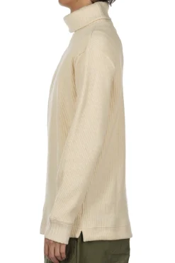 Sale Nigel Cabourn Turtleneck Waffle Sweatshirt - Ivory
