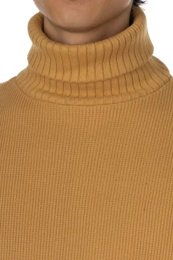 Online Nigel Cabourn Turtleneck Waffle Sweatshirt - Yellow