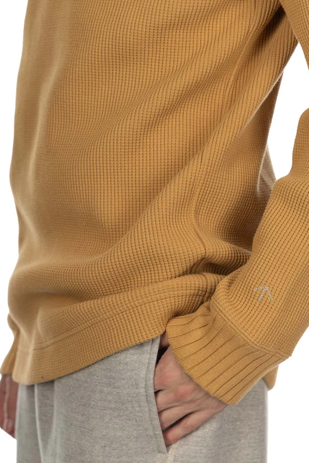 Online Nigel Cabourn Turtleneck Waffle Sweatshirt - Yellow