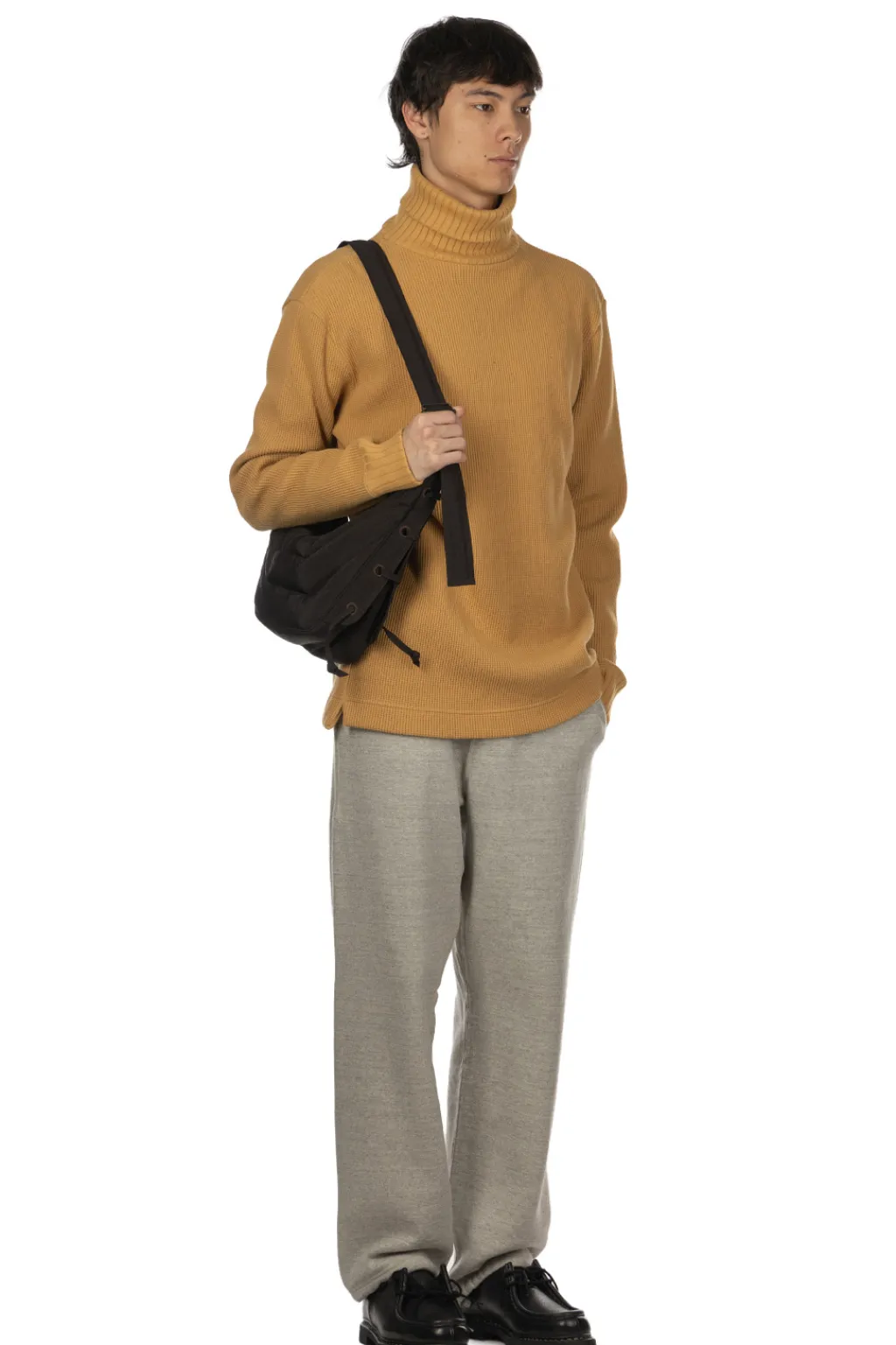 Online Nigel Cabourn Turtleneck Waffle Sweatshirt - Yellow