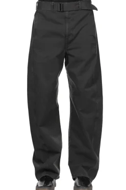 New LEMAIRE Twisted Belted Pants - Carbon Blue