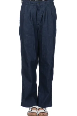 Clearance OrSlow Two Tuck Denim Wide Trouser - One Wash