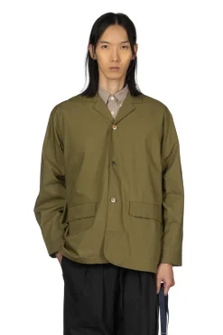 Clearance Manual Alphabet Typewriter Shirt Jacket - ML Green