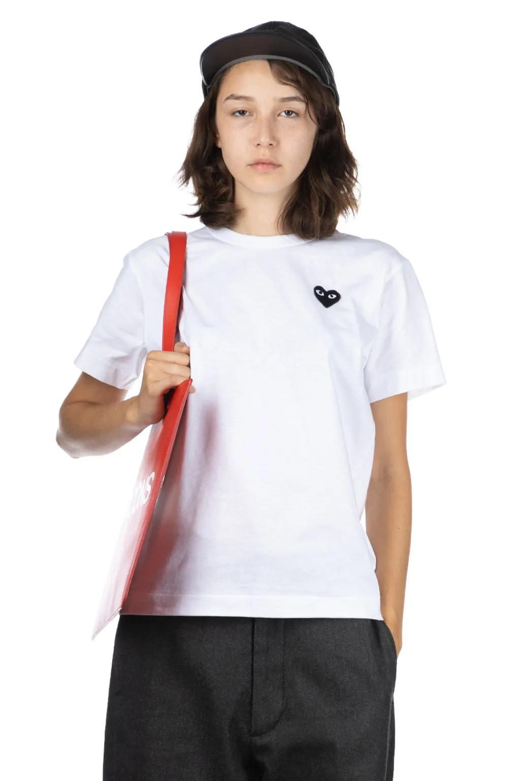 Online Comme Des Garcons Play Unisex Black Heart T-Shirt - White